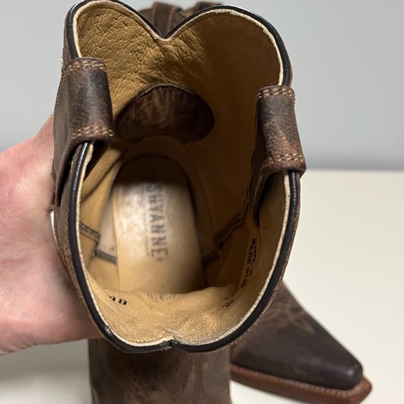 Shyanne Womens Sz 8.5M Western Cowgirl Cowboy Boots Snip Toe Brown Leather - Picture 10 of 16